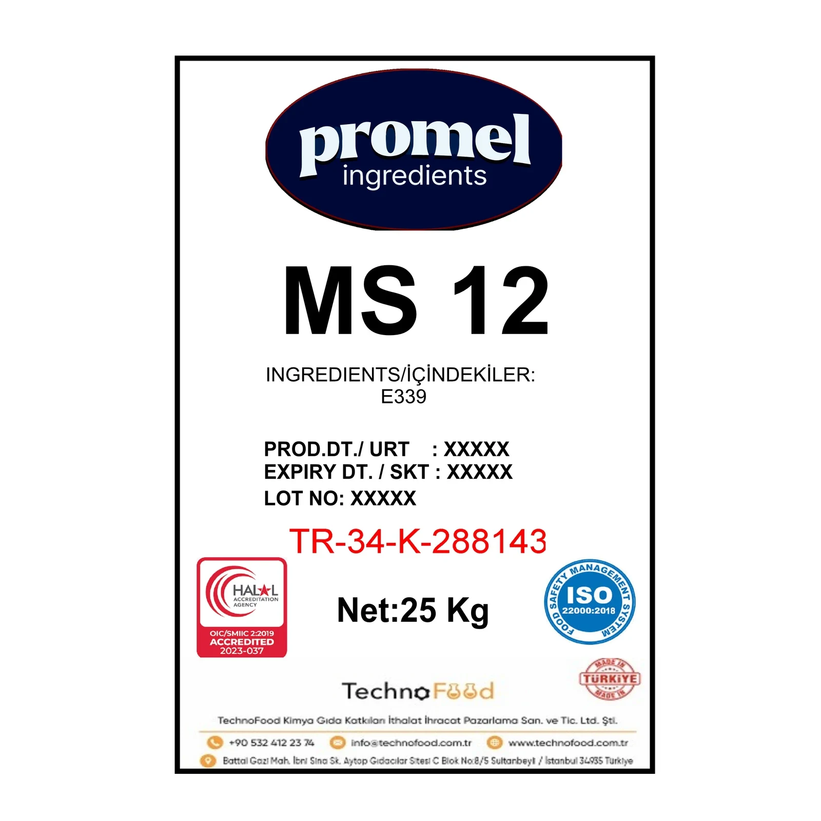 Promel MS 12 – منظّم درجة الحموضة (pH) للجبن المطبوخ