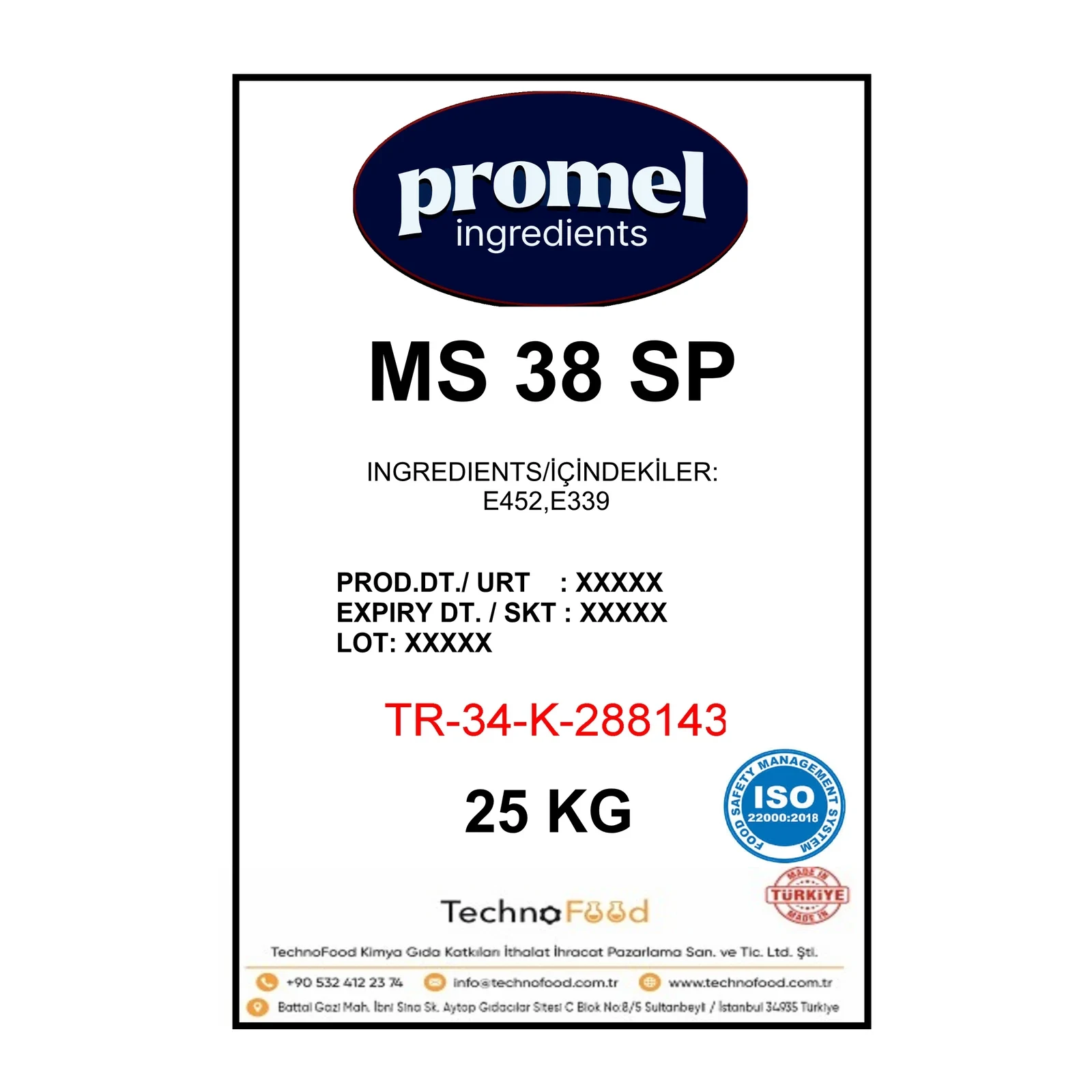 Promel MS 38 – ملح استحلاب لجبن الشرائح