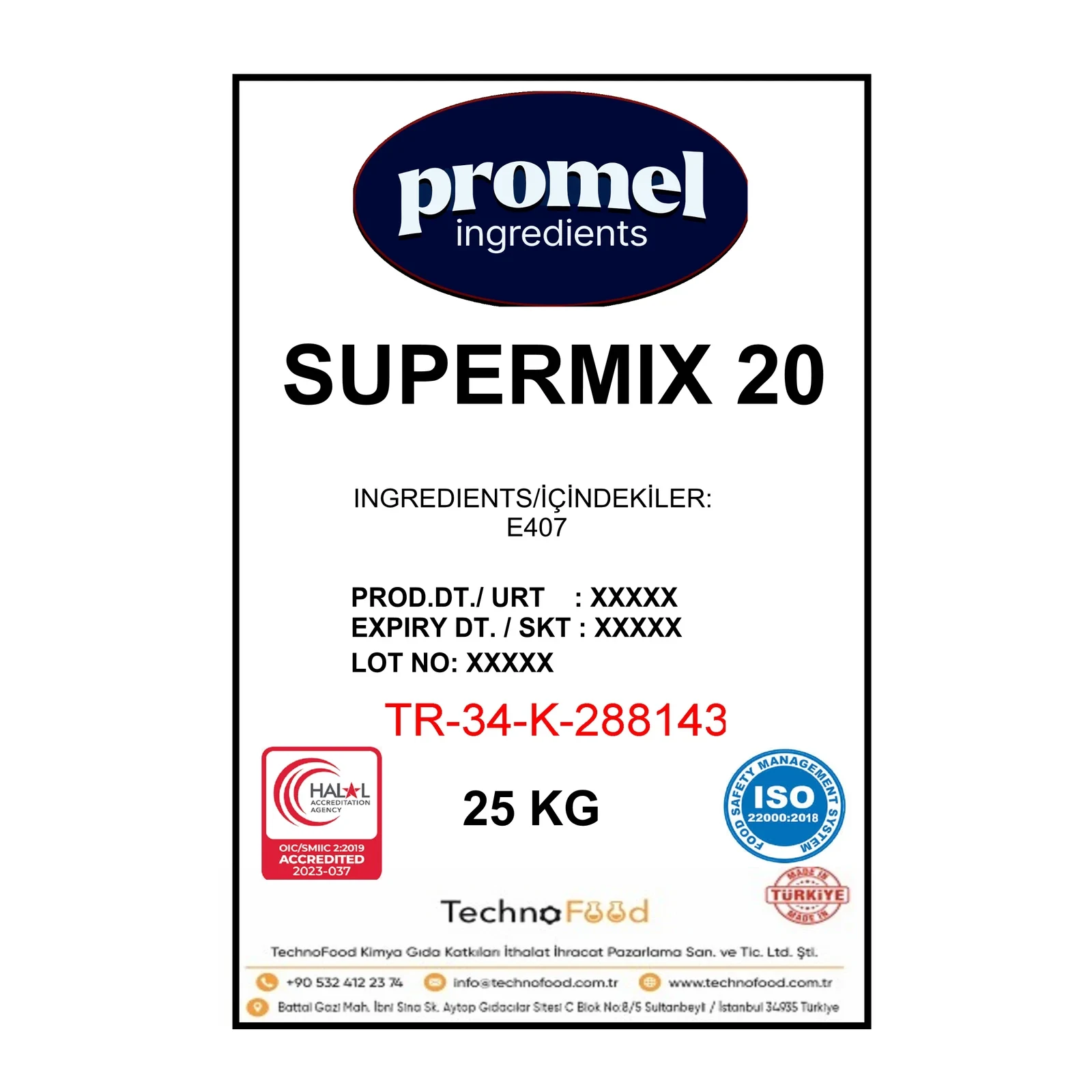 PROMEL Supermix 20 – مثبّت لجبن الشرائح