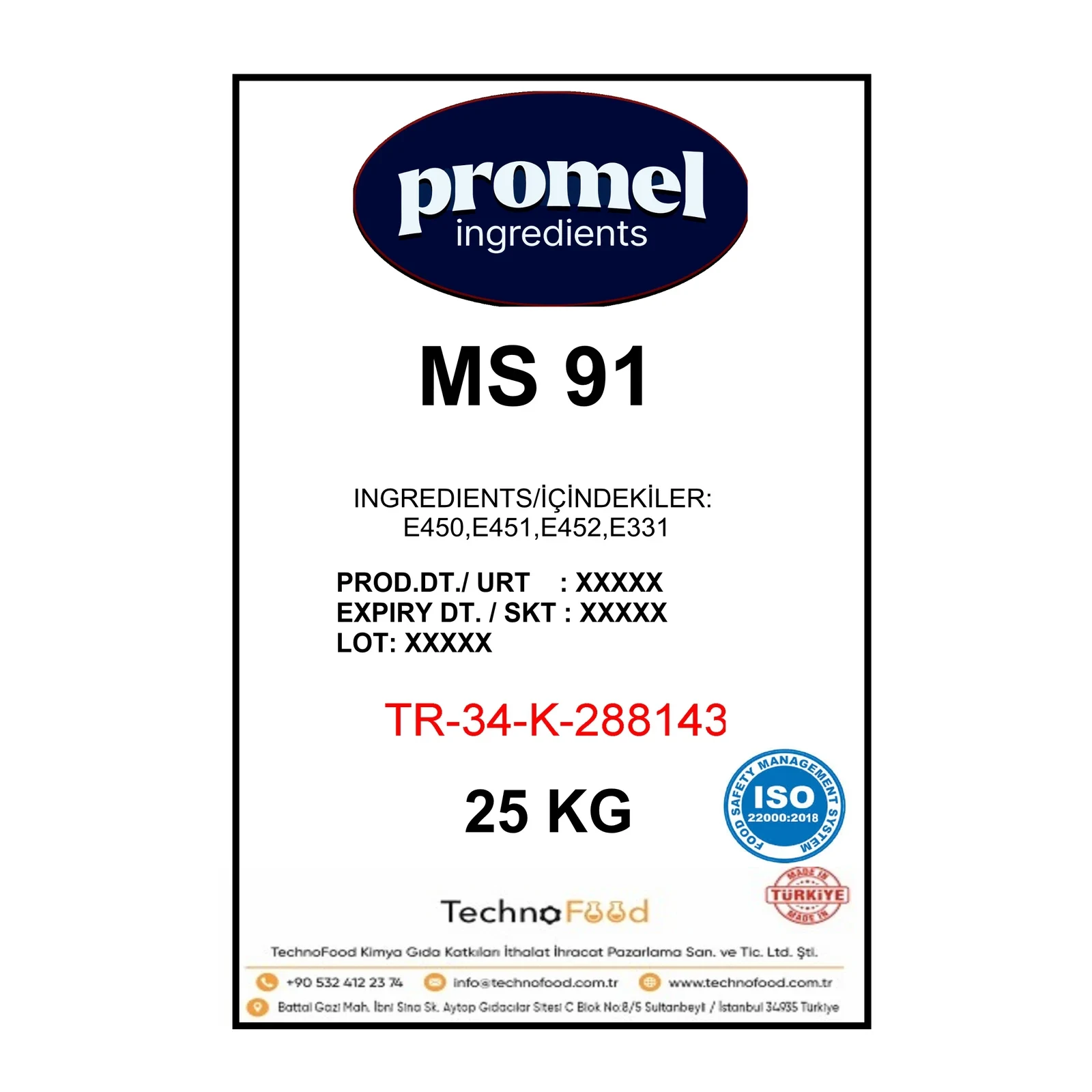 Promel MS 91 – ملح استحلاب للجبن الكريمي وجبن المثلثات