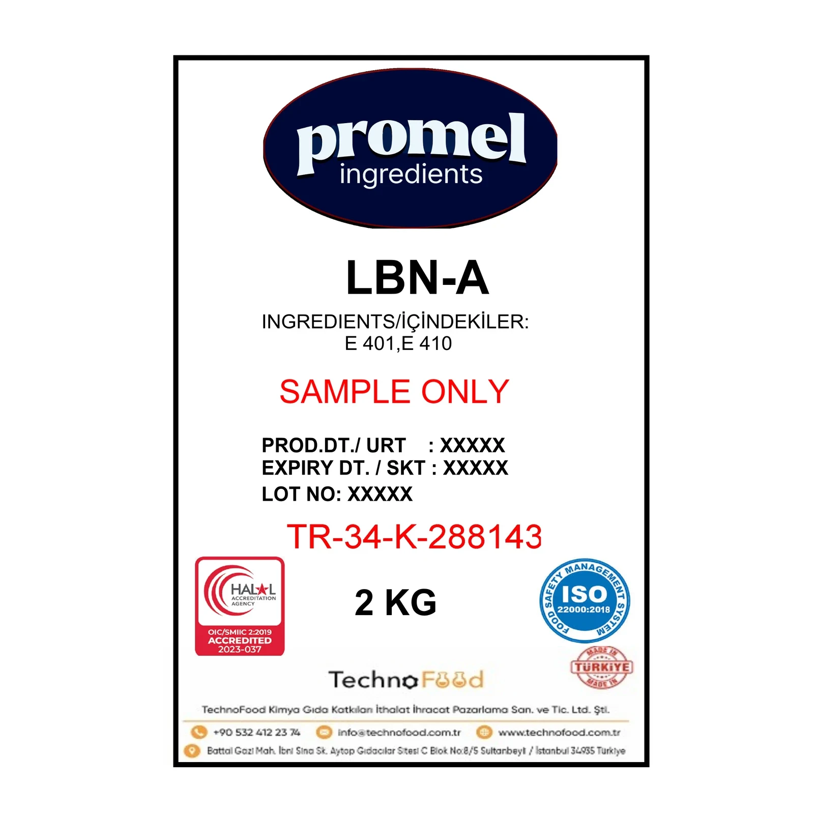 PROMEL LBN05 – Stabiliser for Labneh and Fresh Cheese