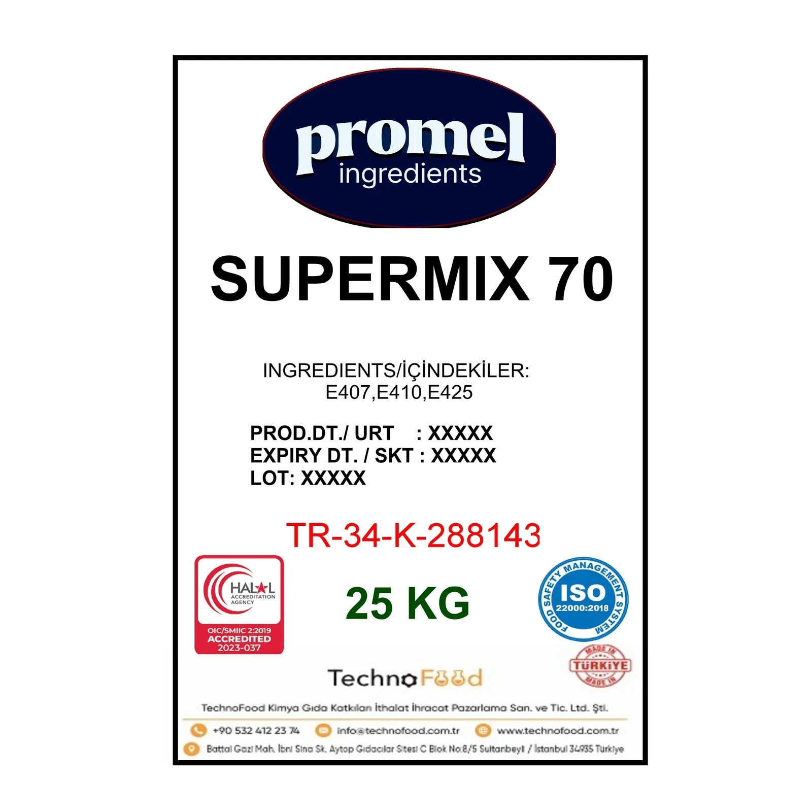 PROMEL Süpermix 70 – قوام جبني مرن ولامع مع تمدد مثالي